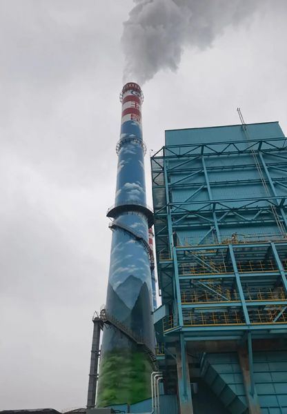 煙囪刷航標、煙囪刷涂料