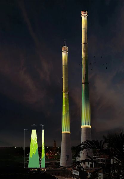 煙囪刷航標、煙囪刷涂料