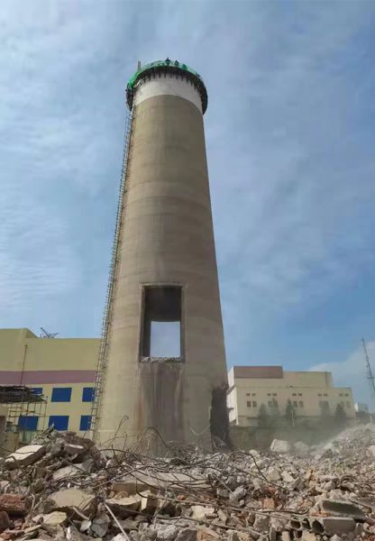 煙囪拆除，水塔拆除