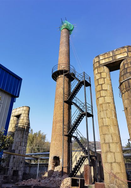 煙囪拆除，水塔拆除